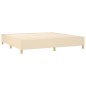vidaXL Giroletto a Molle con Materasso Crema 200x200 cm in Tessuto
