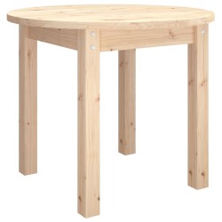 Tavolino da Salotto Ø 55x45 cm in Legno Massello di Pino
