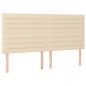 vidaXL Giroletto a Molle con Materasso Crema 200x200 cm in Tessuto