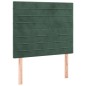 vidaXL Giroletto a Molle con Materasso Verde Scuro 90x200 cm Velluto