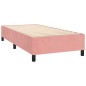 vidaXL Giroletto a Molle con Materasso Rosa 90x200 cm in Velluto