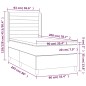 vidaXL Giroletto a Molle con Materasso Rosa 90x200 cm in Velluto