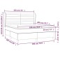 vidaXL Giroletto a Molle con Materasso Blu Scuro 180x200 cm in Velluto