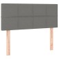 Letto a Molle Materasso e LED Grigio Scuro 80x200 cm in Tessuto Letto a Molle Materasso e LED Grigio Scuro 80x200 cm in Tessuto