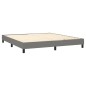 Letto a Molle Materasso e LED Grigio Scuro 180x200cm in Tessuto Letto a Molle Materasso e LED Grigio Scuro 180x200cm in Tessuto