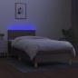 vidaXL Letto a Molle con Materasso e LED Tortora 90x200 cm in Tessuto vidaXL Letto a Molle con Materasso e LED Tortora 90x200 cm in Tessuto