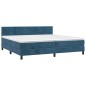 Letto a Molle con Materasso e LED Blu Scuro 200x200 cm Letto a Molle con Materasso e LED Blu Scuro 200x200 cm