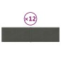 Pannelli Murali 12 pz Grigio Scuro 60x15 cm Velluto 1,08 m² Pannelli Murali 12 pz Grigio Scuro 60x15 cm Velluto 1,08 m²