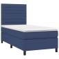 vidaXL Letto a Molle con Materasso e LED Blu 90x190 cm in Tessuto vidaXL Letto a Molle con Materasso e LED Blu 90x190 cm in Tessuto