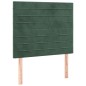 Letto a Molle con Materasso e LED Verde Scuro 90x190 cm Velluto Letto a Molle con Materasso e LED Verde Scuro 90x190 cm Velluto