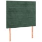Letto a Molle con Materasso e LED Verde Scuro 100x200cm Velluto Letto a Molle con Materasso e LED Verde Scuro 100x200cm Velluto