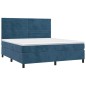 Letto a Molle con Materasso e LED Blu Scuro 180x200 cm Letto a Molle con Materasso e LED Blu Scuro 180x200 cm