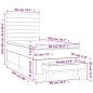 vidaXL Giroletto a Molle con Materasso Blu 90x200 cm inTessuto