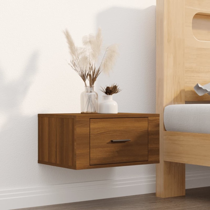 Comodino a Muro Rovere Marrone 50x36x25 cm Comodino a Muro Rovere Marrone 50x36x25 cm