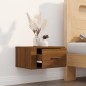 Comodino a Muro Rovere Marrone 50x36x25 cm Comodino a Muro Rovere Marrone 50x36x25 cm