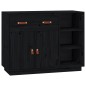Credenza Nera 98,5x40x75 cm in Legno Massello di Pino Credenza Nera 98,5x40x75 cm in Legno Massello di Pino