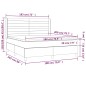 vidaXL Letto a Molle Materasso e LED Grigio Chiaro 180x200 cm Tessuto vidaXL Letto a Molle Materasso e LED Grigio Chiaro 180x200 cm Tessuto