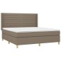 Letto a Molle con Materasso e LED Tortora 180x200 cm in Tessuto Letto a Molle con Materasso e LED Tortora 180x200 cm in Tessuto