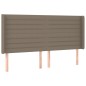 Letto a Molle con Materasso e LED Tortora 180x200 cm in Tessuto Letto a Molle con Materasso e LED Tortora 180x200 cm in Tessuto