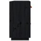 Credenza Nera 98,5x40x75 cm in Legno Massello di Pino Credenza Nera 98,5x40x75 cm in Legno Massello di Pino