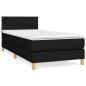 vidaXL Giroletto a Molle con Materasso Nero 90x200 cm in Tessuto