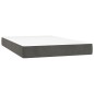 vidaXL Giroletto a Molle con Materasso Grigio Scuro 120x200 cm Velluto