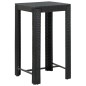 vidaXL Set Bar Giardino 3 pz Nero Polyrattan e Legno Massello Acacia vidaXL Set Bar Giardino 3 pz Nero Polyrattan e Legno Massello Acacia
