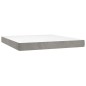 Giroletto a Molle con Materasso Grigio Chiaro 180x200cm Velluto