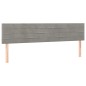 Giroletto a Molle con Materasso Grigio Chiaro 180x200cm Velluto