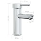 Lavabo da Incasso con Rubinetto 91x39x18 cm in Ceramica Bianco