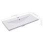 Lavabo da Incasso 91x39,5x18,5 cm in Ceramica Bianco Lavabo da Incasso 91x39,5x18,5 cm in Ceramica Bianco
