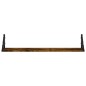 Mensole Parete 2pz Rovere Fumo 80x15x15,5 cm Legno Multistrato
