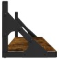 Mensole Parete 2pz Rovere Fumo 80x15x15,5 cm Legno Multistrato