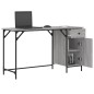 Scrivania Computer Grigio Sonoma 131x48x75 cm Legno Multistrato Scrivania Computer Grigio Sonoma 131x48x75 cm Legno Multistrato