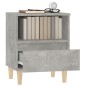 Comodino Grigio Cemento 40x35x50 cm