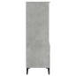 Credenza Grigio Cemento 40x36x110 cm in Legno Multistrato Credenza Grigio Cemento 40x36x110 cm in Legno Multistrato