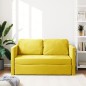 Divano Letto da Terra 2 in 1 Giallo Scuro 122x204x55 cm Velluto Divano Letto da Terra 2 in 1 Giallo Scuro 122x204x55 cm Velluto