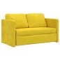 Divano Letto da Terra 2 in 1 Giallo Scuro 122x204x55 cm Velluto Divano Letto da Terra 2 in 1 Giallo Scuro 122x204x55 cm Velluto