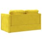 Divano Letto da Terra 2 in 1 Giallo Scuro 122x204x55 cm Velluto Divano Letto da Terra 2 in 1 Giallo Scuro 122x204x55 cm Velluto