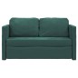 Divano Letto da Terra 2 in 1 Verde Scuro 122x204x55 cm Velluto Divano Letto da Terra 2 in 1 Verde Scuro 122x204x55 cm Velluto