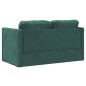 Divano Letto da Terra 2 in 1 Verde Scuro 122x204x55 cm Velluto Divano Letto da Terra 2 in 1 Verde Scuro 122x204x55 cm Velluto