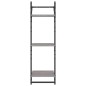 Mensole a Parete con Aste 2pz Grigio Sonoma 30x25x100 cm