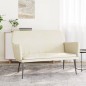 Panca Crema 108x79x79 cm in Velluto Panca Crema 108x79x79 cm in Velluto