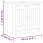 Set Mobili da Bagno 3 pz BERG Nero in Legno Massello di Pino Set Mobili da Bagno 3 pz BERG Nero in Legno Massello di Pino