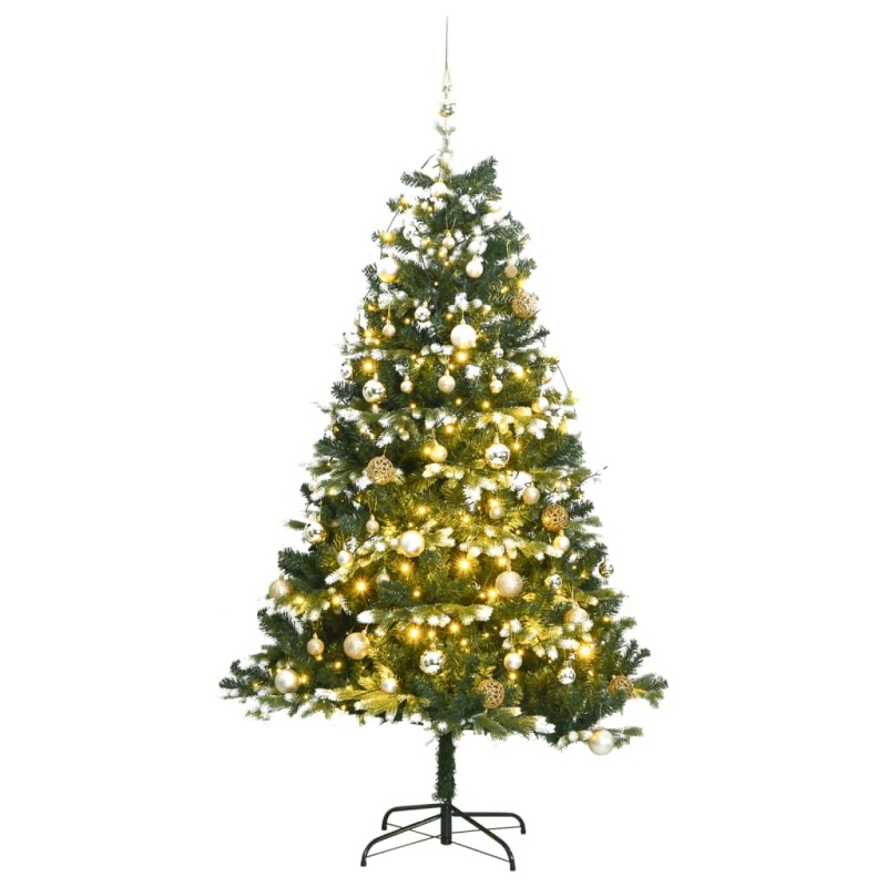 Albero Natale Incernierato con 300 LED e Palline 180 cm Albero Natale Incernierato con 300 LED e Palline 180 cm