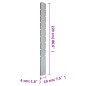 Palo per Recinzione Gabbione Argento 220 cm in Acciaio Zincato Palo per Recinzione Gabbione Argento 220 cm in Acciaio Zincato
