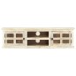Mobile Porta TV Bianco 130x30x36 cm in Legno Massello di Mango Mobile Porta TV Bianco 130x30x36 cm in Legno Massello di Mango