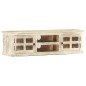 Mobile Porta TV Bianco 130x30x36 cm in Legno Massello di Mango Mobile Porta TV Bianco 130x30x36 cm in Legno Massello di Mango