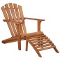 Sedia da Giardino Adirondack con Poggiapiedi Massello di Acacia Sedia da Giardino Adirondack con Poggiapiedi Massello di Acacia
