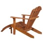 Sedia da Giardino Adirondack con Poggiapiedi Massello di Acacia Sedia da Giardino Adirondack con Poggiapiedi Massello di Acacia